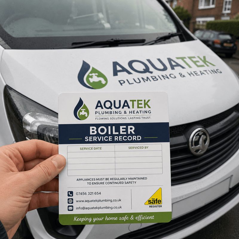Custom Boiler Service Record Stickers