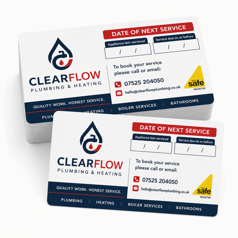 Custom Logo Boiler Service Stickers