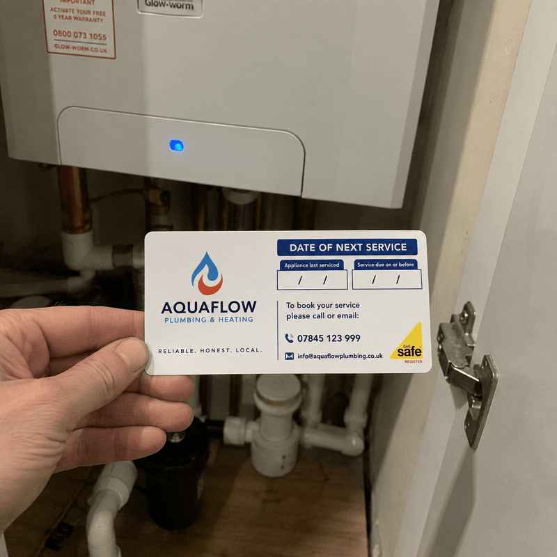 Custom Logo Boiler Service Stickers