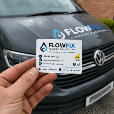 Custom Business Details Stickers