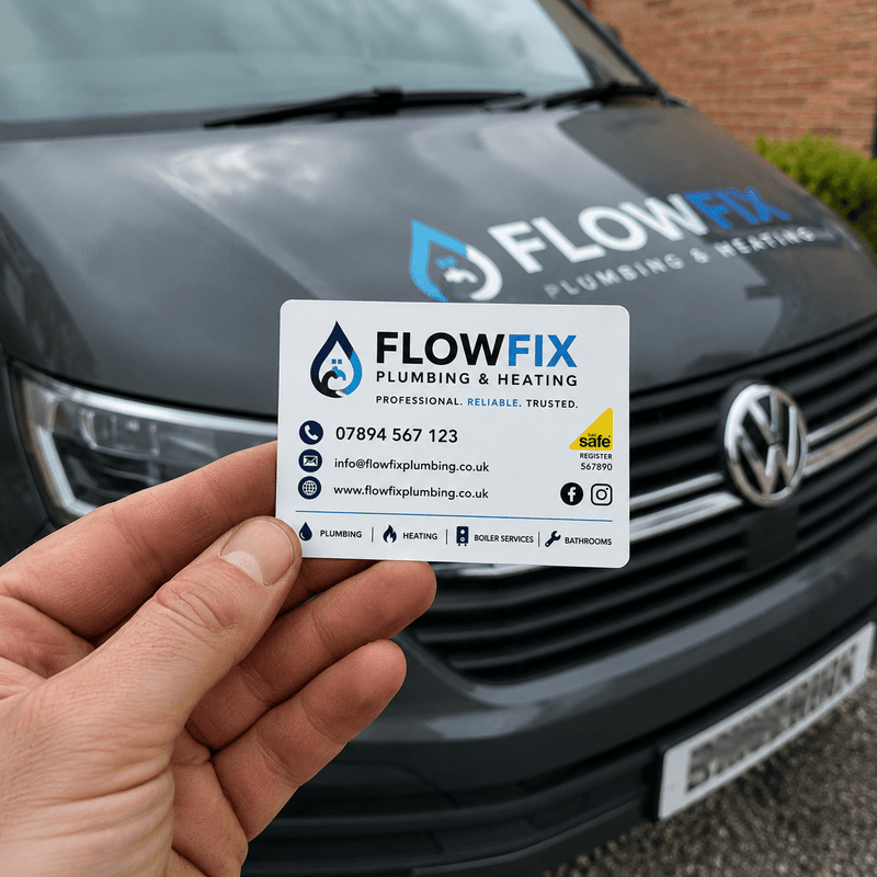 Custom Business Details Stickers