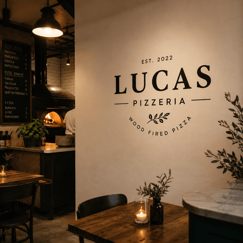 Custom Printed Wall Logo | Single Colour